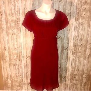 Motherhood Maternity maroon tie waist mini dress